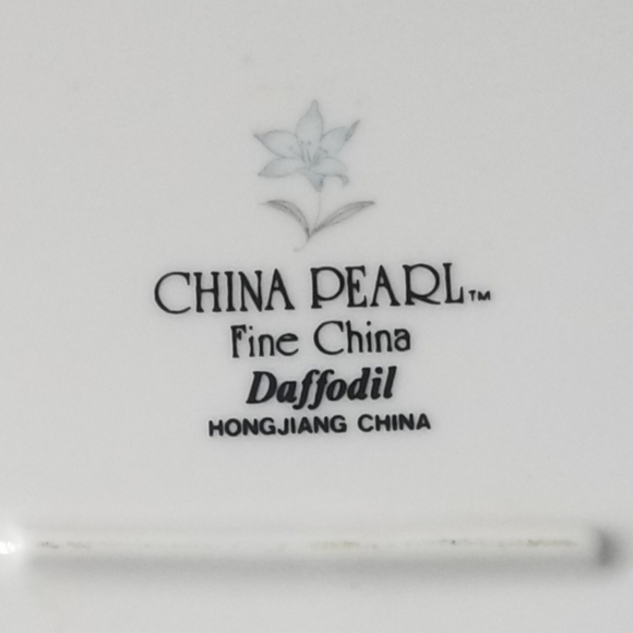Vintage China Pearl Fine China Daffodil Serving Platter & Bowl - Picture 3 of 8